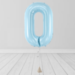 0 blue balloon