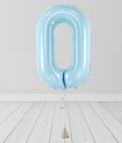 0 blue balloon