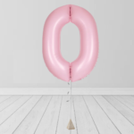 0 pink balloon