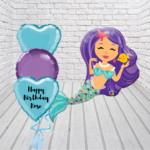 Mermaid Inflated Balloon Bunch