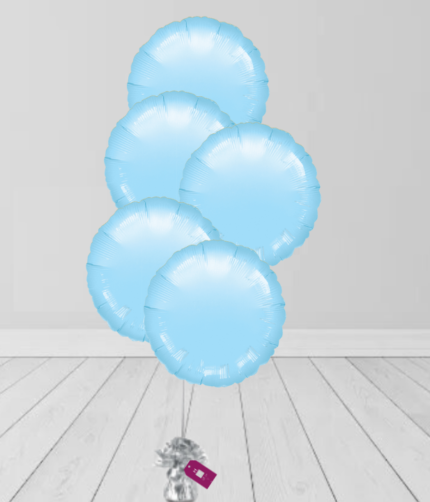 Sky Blue Round Bunch Balloons
