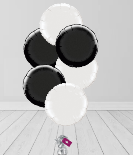 Black White Colors Bunch Balloons