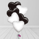 Black White Colors Heart Bunch