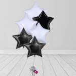 White Black Colors Star Bunch
