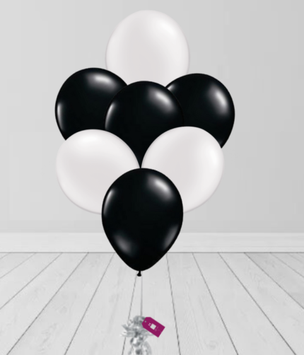 Black White Colors Bunch Balloon