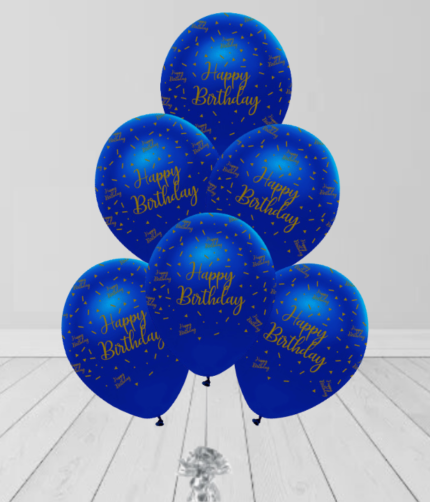 Happy Birthday Navy Blue Balloons