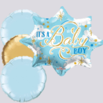 Blue Star Inflated Balloon