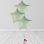 Star Shaped Helium Filled Balloon Bunch Mint Green