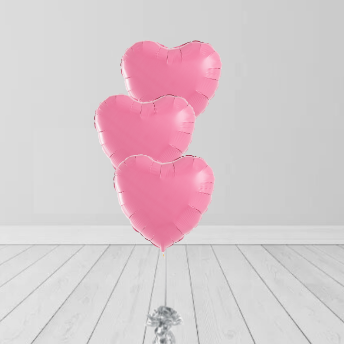 3 Pink Bunch Balloons