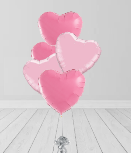 Rose Colors Heart Balloons