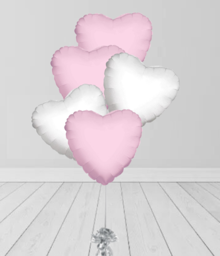 Light Pink White Bunch Balloons
