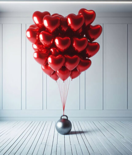 30 red foil balloons