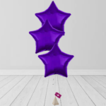 Star Shaped Helium Filled Balloon Bunch Cadburys Purple