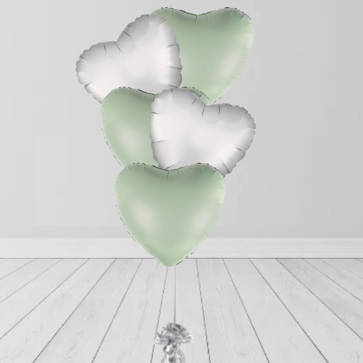 Green Silver Colors Balloons Green Silver Colors Balloons