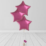Star Shaped Helium Filled Balloon Bunch Maroon
