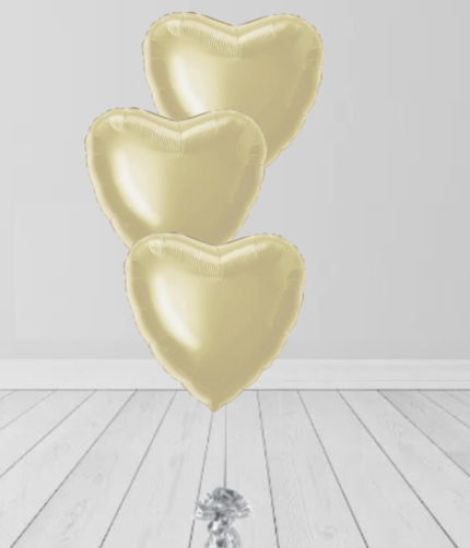 Beige Heart Shape Bunch Balloon