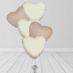Beige Heart Bunch Balloon