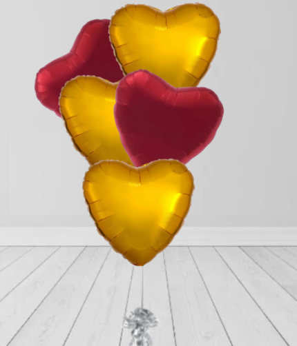 Red Gold Yellow Colors Bunch Balloon
