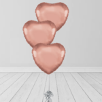 Gold Rose Colors Heart Bunch Balloon