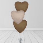Brown Heart Bunch Balloon