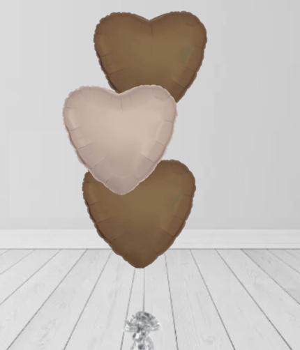 Brown Heart Bunch Balloon