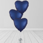 Navy Blue Heart Bunch Balloon