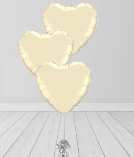 Beige Colors Heart 3 Bunches