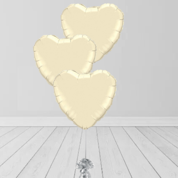 Beige Colors Heart 3 Bunches