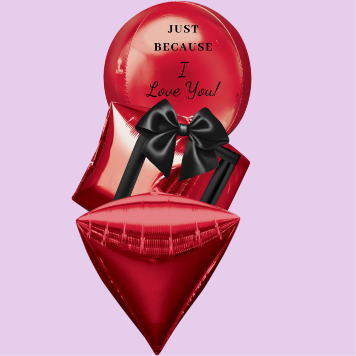 Red Inflated Balloon Bunch