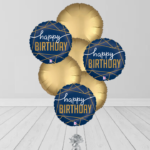 Birthday Navy Blue Gold Colors Bunches