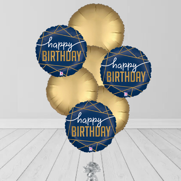 Birthday Navy Blue Gold Colors Bunches Birthday Navy Blue Gold Colors Bunches