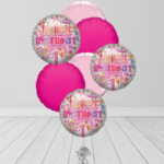 Happy Birthday Pink Bunches Balloons