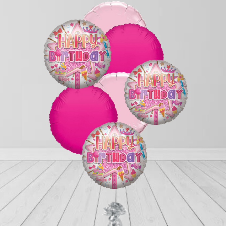 Happy Birthday Pink Bunches Balloons Happy Birthday Pink Bunches Balloons