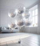 Silver Confetti Balloons