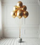 Latex Gold Helium Balloons