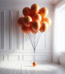 Orange Latex Helium Balloons