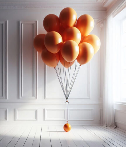 Orange Latex Helium Balloons
